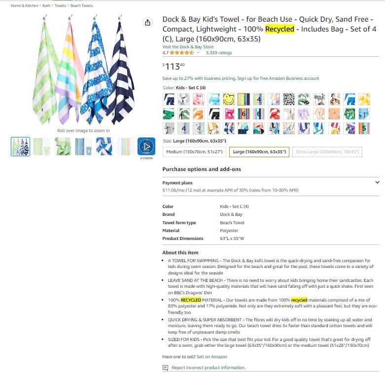 amazon search results